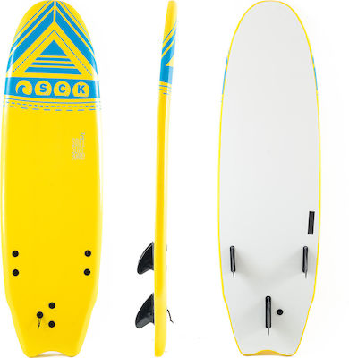 SCK Σανίδα Surf Soft-Board 6FT Κίτρινη