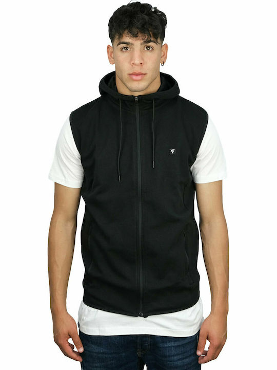 Magnetic North Herren Sweatshirt Jacke mit Kapuze und Taschen Schwarz