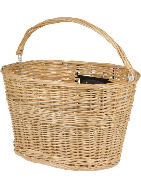 M-Wave 431570 Bicycle Basket Front with Clip-On Brown