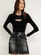 Renifer High Waist Women's Skirt Gray