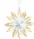 Hängendes Ornament Stern Kristall Gold 10.9x11.6cm