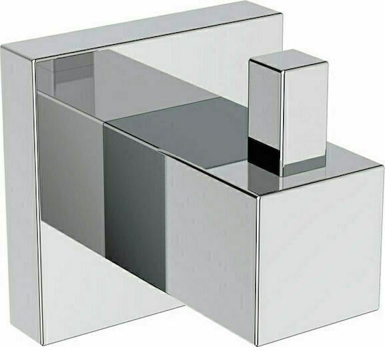 Ideal Standard Iom Square Άγκιστρο Μπάνιου Μονό Inox Ασημί