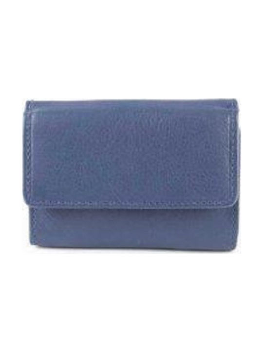 Fetiche Leather AN 1-644 Small Leather Women's Wallet Blue