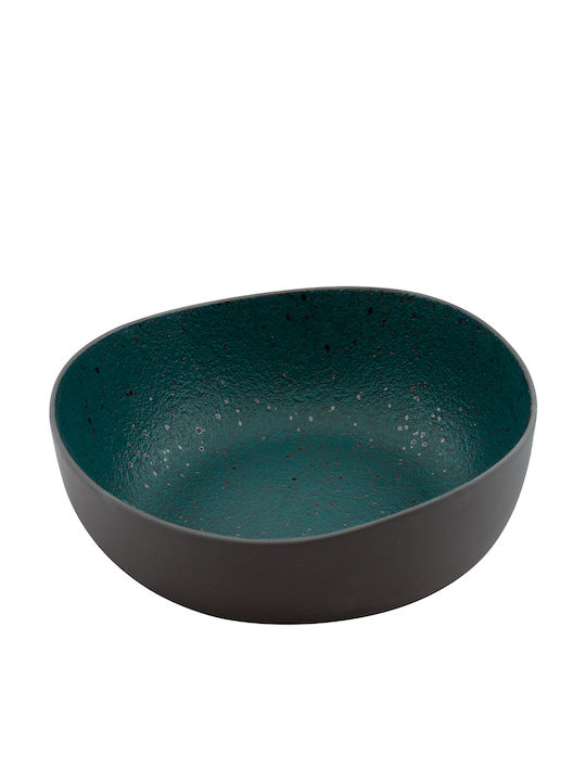 HFA Granite Salad Bowl Porcelain Petrol 24x24x8cm 1pcs