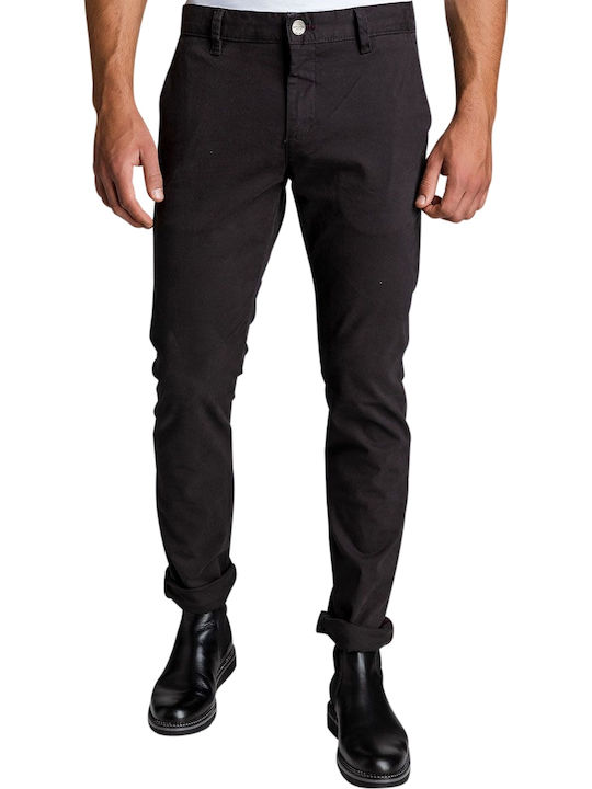 Edward Jeans Nasir-S21 Ανδρικό Παντελόνι Chino σε Κανονική Εφαρμογή Μαύρο