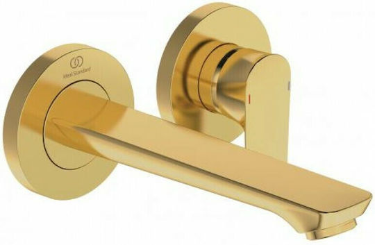 Ideal Standard Connect Air Built-in Mixer & Spout Set for for Bathroom Sink 1 Exit Gold