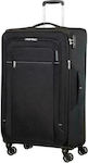 American Tourister Crosstrack Large Travel Suitcase Fabric Black with 4 Wheels Height 79cm