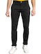 Nasir-S20 Herrenhosen Chino Elastisch in Reguläre Passform Schwarz