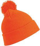 Result Knitted Beanie Cap Orange