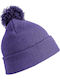 Result Knitted Beanie Cap Purple