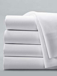 Sunshine Menta Hotelbettlaken Weiß King Size 280x300cm Baumwolle und Polyester 1Stück