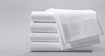 Sunshine Menta Hotel Sheet White Semi-Double 180x270cm Cotton & Polyester 1pcs