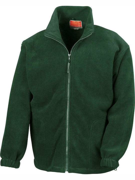 Result Active Men's Long Sleeve Promotional Cardigan Forest Green