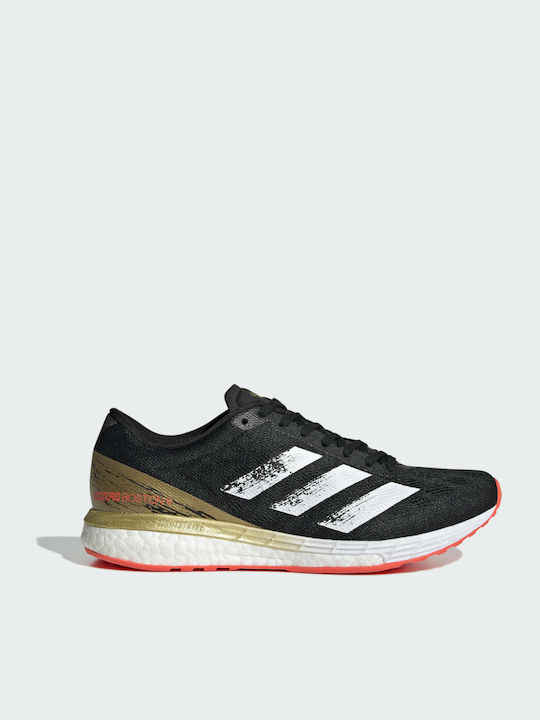 Adidas Adizero Boston 9 Γυναικεία Αθλητικά Παπούτσια Running Core Black / Cloud White / Gold Metallic