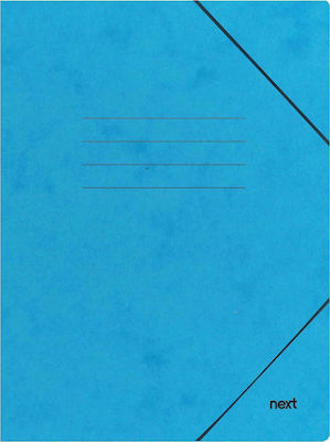 Next Folder Prespan with Rubber Band for Paper A4 Light Blue