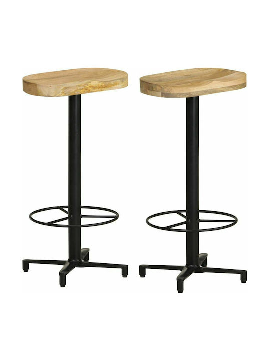 Stool Bar Wooden Mango 2pcs 40x40x76cm