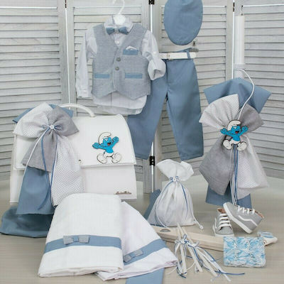 Makis Tselios Fashion Baptism Set with Theme Smurfs 13pcs