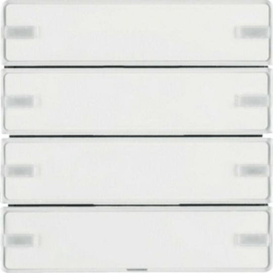 Hager Q.1/Q.3/Q.7 Μπουτόν Εντολών σε Λευκό Χρώμα 80144329