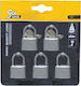 Lalizas SeaLock Steel Padlock Brass with Key 30mm 5pcs