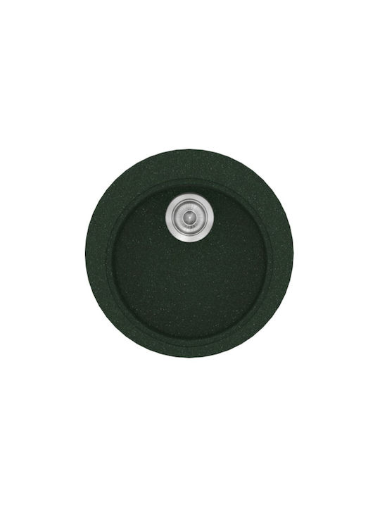 Sanitec Classic Drop-In Spüle aus Verbundgranulat B48xT48cm Granite Green