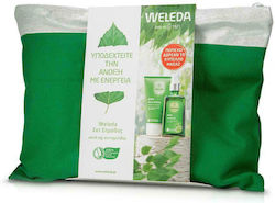 Weleda Birch Skin Care Set for Moisturizing & Cleaning Body Cleaning with Body Scrub , Body Oil & Toiletry Bag