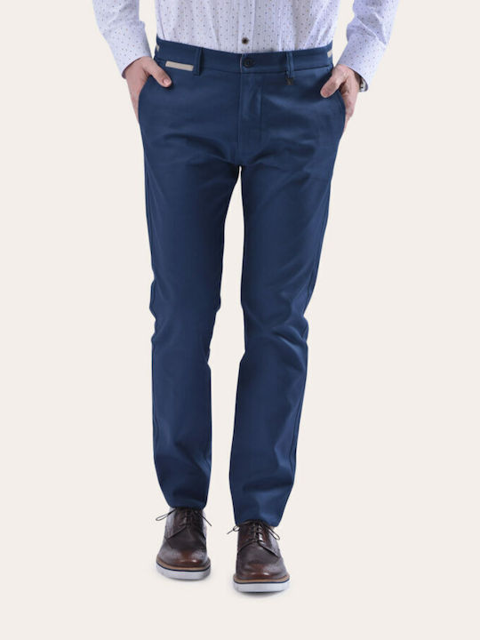 Vittorio Artist Como Men's Trousers Chino in Slim Fit Navy Blue