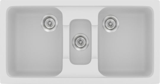 Sanitec Classic 325 Ένθετος από Συνθετικό Γρανίτη Μ97xΠ51cm White Sanitec Classic 325 Ένθετος από Συνθετικό Γρανίτη Μ97xΠ51cm White