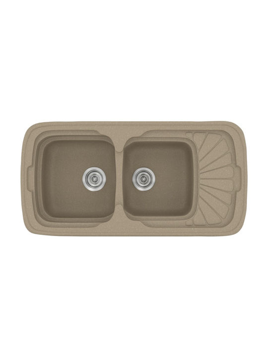 Sanitec Classic Drop-In Sink Left Synthetic Gra...