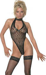 Allure Lingerie AL4-160 Leather & Lace Teddy Κορμάκι Black