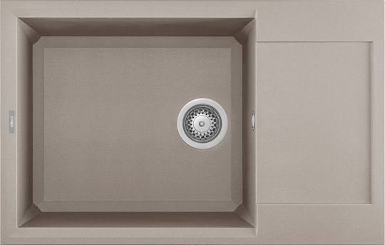 Elleci Easy 310 Granitek LGY31043 Drop-In Chiuvetă din Granit Sintetic L78xW50cm Tortora