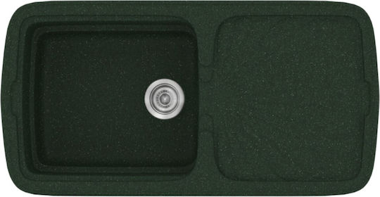 Sanitec Classic Drop-In Sink Synthetic Granite W96xD51cm Granite Green