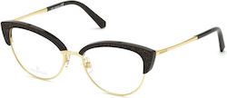 Swarovski Eyeglass Frame Cat Eye Black SK5363 048