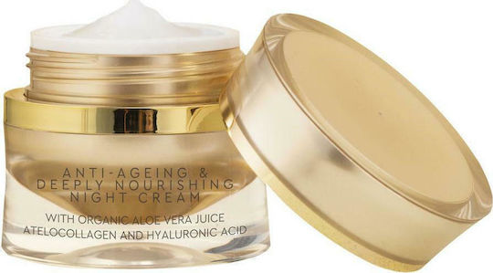 Glow Era Anti Ageing & Deeply Nourishing Aloe Κρέμα Προσώπου Νυκτός για Ενυδάτωση & Αντιγήρανση με Υαλουρονικό Οξύ & Κολλαγόνο 50ml
