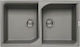 Elleci Ego 450 Metaltek LME45073 Drop-In Sink Synthetic Granite W86xD50cm Titanium