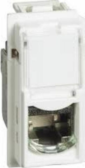 Legrand Living Now Einzeln Netzsteckdose RJ45 ohne Rahmen Typ Cat6 in Weiß Farbe KW4279C6