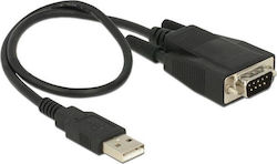 DeLock Кабел USB-A към RS232 9-пинов мъжки 0.45м (62958) 1бр