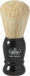 Omega Brush Shaving Brush with Synthetic Hair Bristles Black