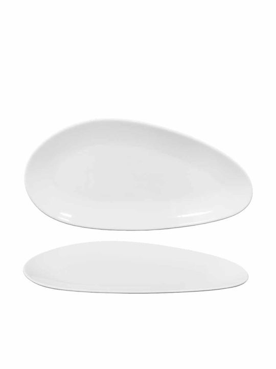 Cok Spain Silice Serving Platter Oval made of Porcelain White 36x18cm