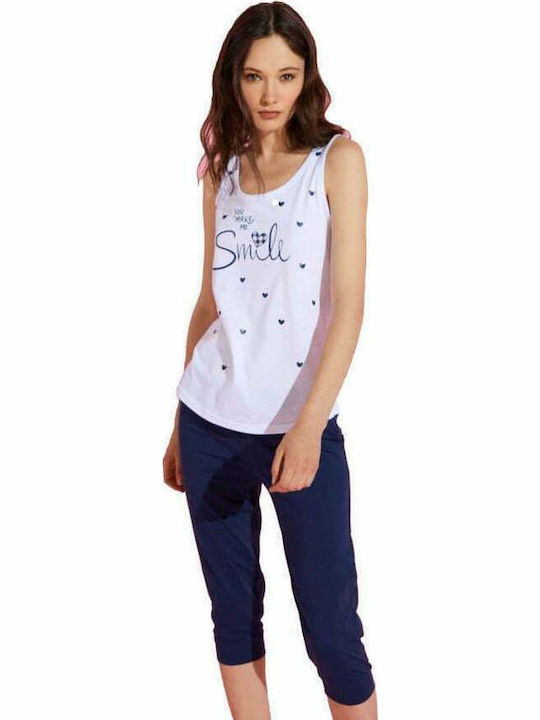 Noidinotte 7049 Set Summer Women's Pajamas White