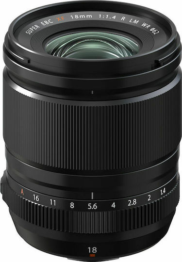 Fujifilm Crop Φωτογραφικός Φακός XF 18mm f/1.4 R LM WR Standard Zoom για Fujifilm X Mount Μαύρος