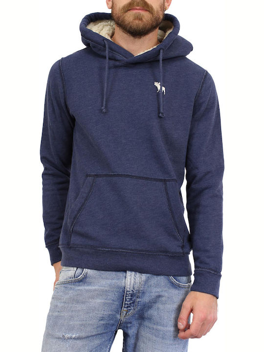 Abercrombie & Fitch Hanorac cu Glugă Albastru