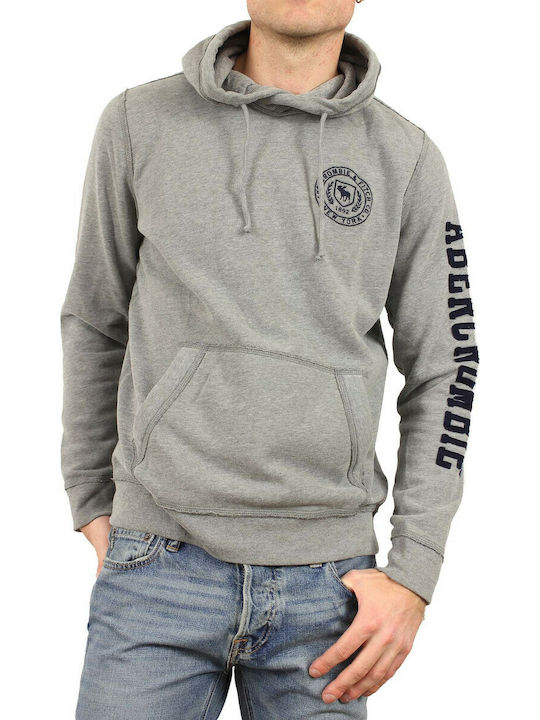 Abercrombie & Fitch Herren Sweatshirt mit Kapuze und Taschen Gray