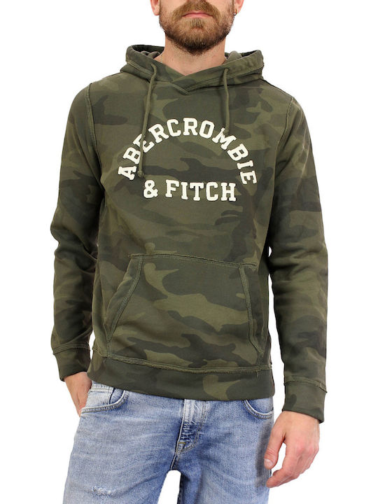 Abercrombie & Fitch Φούτερ με Κουκούλα Χακί