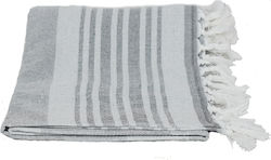 Sidirela Beach Towel Gray with Fringes 160x80cm.