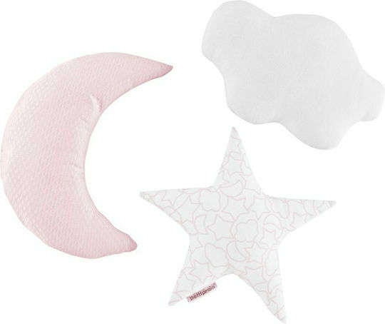 Petit Praia Crib Pillows Decorative "Dream " Pink 3pcs