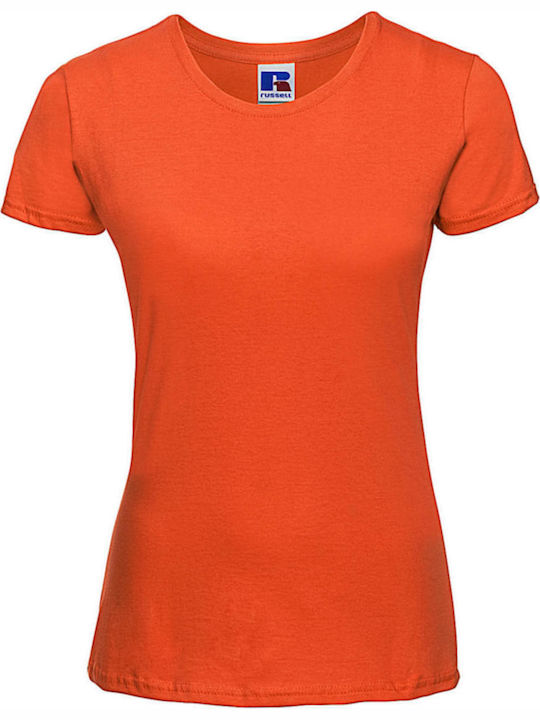 Russell Europe Γυναικείο Διαφημιστικό T-shirt Κοντομάνικο σε Πορτοκαλί Χρώμα