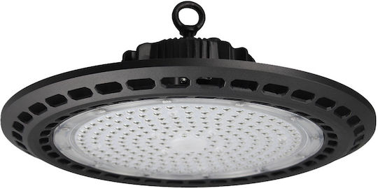 Lucas Commercial Bell LED Light 150W Cool White 19500lm with Built-in LED Black Ø33xH16.77cm