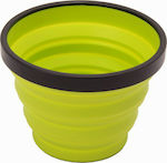 Sea to Summit X-Mug Glass for Camping Unbreakable Folding Cup 480ml Lime