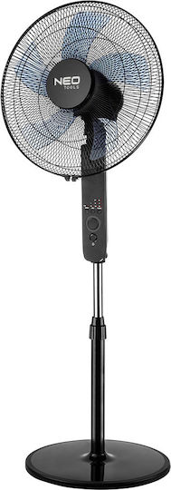 Neo Tools Ανεμιστήρας Ορθοστάτης 45W Διαμέτρου 40cm με Τηλεχειριστήριο Μαύρος