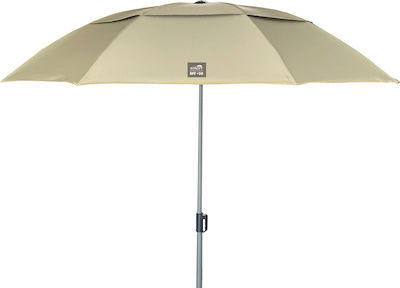 Solart Strandsonnenschirm Aluminium Durchmesser 2m mit Belüftung Beige